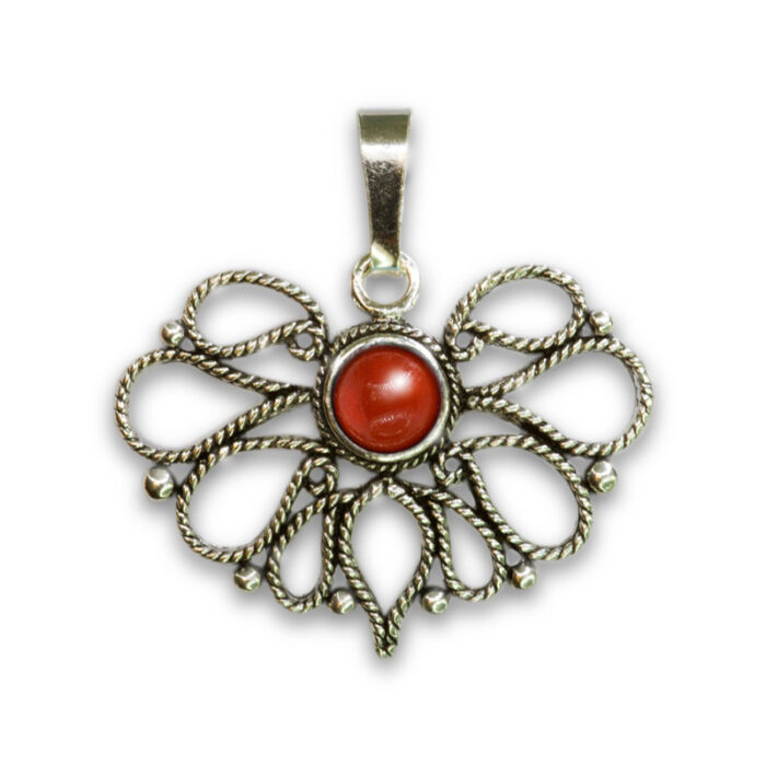 ciondolo-foza-corallo-argento-gioielli-sardi-filigrana